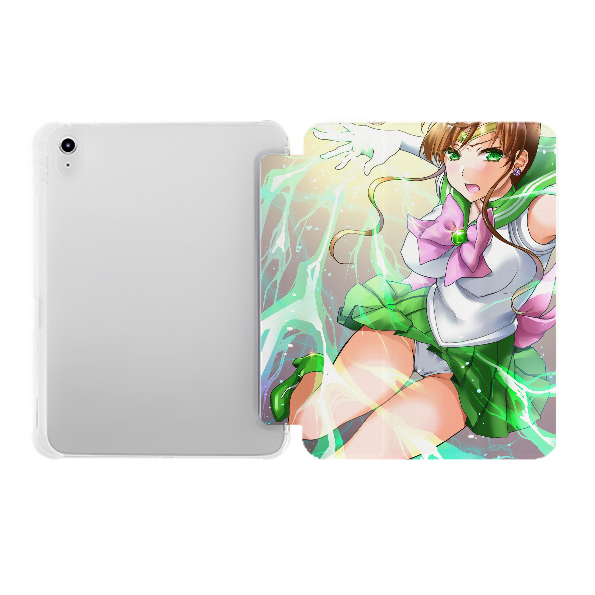 （画像用） 美少女戦士セーラームーン Sailor Moon IPad ケース ペン収納付き 三つ折りスタンド PUレザー×シリコン 対応機種9.5/10.5/10.9インチ